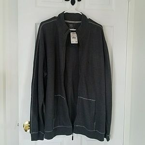 IZOD| Gray Cardigan Sweater with zipper